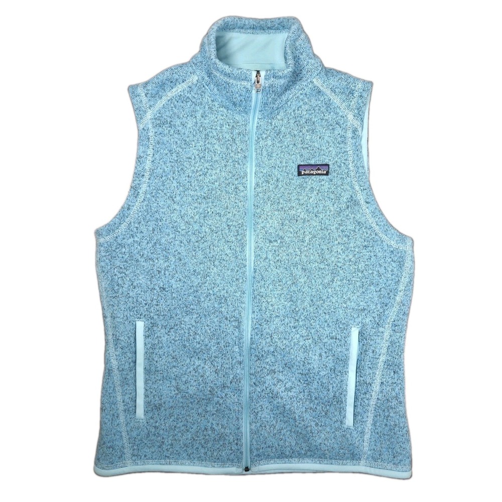 Patagonia Better Sweater Vest Womens Medium Baby Blue Full Zip Fleece Gorpcore